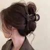 Presilha de cabelo marrom estilo francês para mulheres, moderna e versátil, com toque de luxo, presilha de tubarão, novo modelo 2026, acessório de cabelo tipo garra Maillard