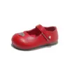Sapatos de Couro para Meninas 2026 Solado Macio Bico Redondo Estilo Coreano Primavera e Outono Antiderrapante Versátil Sapatos de Princesa Novos Sapatos Mary Jane para Meninas