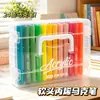 Marcadores acrílicos para estudiantes mejorados con gran capacidad, apilables, de secado rápido, lavables, mezclables en color, no traspasan, específicamente para el arte infantil