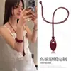 Girasol Ouni Mismo Estilo Collar de Corazón Cadena Larga de Sudadera Plata Ins Accesorios Simples Coreanos Apilamiento de Alta Gama