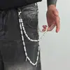 Cadena de Jeans con Perlas para Hombre Europea y Americana Tendencia Hip-Hop de Gama Alta Accesorios para la Cintura de Calle Transfronterizos Accesorios para Pantalones