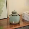 Adorno de Flujo de Agua de Piedra Apilada, Decoración de Escritorio Estilo Zen Chino, Decoración para Oficina y Sala de Estar, Agua Circulante que Atrae la Riqueza, Regalo de Inauguración