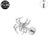 Pendientes de Titanio Elegantes Europeos y Americanos Transfronterizos Aleación de Titanio G23 Moda Grado Médico Joyería para Perforaciones Rosca Interna Zirconia Marquise