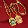 Nuevo Thangka de Doble Cara con Tara Dorada y Verde, Collar Thangka de los Cinco Hermanos, Colgante de los Ocho Santos Patronos, Colgante Tridimensional en Relieve