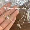 Collar de Plata de Ley S925 con Lazo Anudado de Línea Simple Nicho Cadena para Clavícula de Mujer Moda Ins Apilable Sentido de Alta Gama