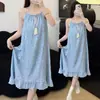 Pijama con Estampado de Leopardo para Mujer de Comercio Exterior Transfronterizo, Camisola Sexy de Algodón Nube de Verano, Bata de Noche de Longitud Media, Corte Holgado con Almohadillas en el Pecho, Ropa para el Hogar