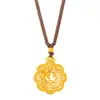 Colar com Pingente de Orquídea Vazada em Filigrana Estilo Antigo de Prata Pura 999 para Mulheres, Corrente de Suéter de Alto Padrão Novo Estilo Chinês, Presente de Dia das Mães