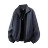 Ropa para Hombre 2026 Primavera y Otoño Nueva Chaqueta Casual Americana Elegante para Hombre con Cuello Alto, Color Sólido, Abrigo Versátil y de Moda para Hombre