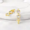 Colgante Flor de Zirconia Mia Colgante Conexión de Corazones Colgante de Corazones Entrelazados Joyería DIY Colgante Doble