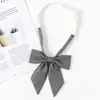 Gravata borboleta JK Cor sólida Traje de marinheiro Laço Estilo universitário japonês Estudante Sem costura Gravata longa Florido Acessório para camisa de formatura