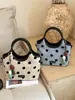 Bolso Cubo de Gran Capacidad con Lunares para Mujer 2026 Verano Nuevo Estilo Coreano Bolso de Mano de Nicho Bolso Cruzado Bolso de Viaje
