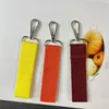 Lanzamiento Caliente Llavero de Parche de Tela Bordado Correa de Poliéster Lona Dopamina Colgante Creativo Hecho a Mano DIY para Bolsa Venta al por Mayor