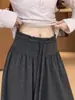 Pantalones de pierna ancha con drapeado en la cintura de encaje para mujer Otoño 2026 Delgados de cintura alta Adelgazantes Versátiles Sueltos Casuales de pierna recta Pantalones deportivos
