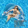 Respaldo de PVC Ecológico Transfronterizo Flotador de Piscina para Adultos Tumbona Inflable Acuática con Lentejuelas en Forma de U Flamenco Fila Flotante Inflable