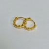 Aretes de Aro de Plata Esterlina S925 Nicho Coreano Amor Círculo para Mujer Simples Estilo Ins Elegantes Combinan con Todo Forma de Corazón