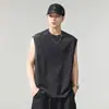 Camiseta sin mangas de estilo americano resistente para hombre, corte holgado, talla grande, fina de verano 2026, absorbente de sudor, transpirable, chaleco deportivo para hombre, venta al por mayor