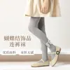 Medias de Malla para Niñas de Primavera y Verano Versátiles Alta Elasticidad Lazo Estilo Princesa Lolita Calcetines Anti-Mosquitos