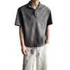 Camiseta de Manga Corta para Hombre Marca de Moda Verano Holgada 2026 Nueva Llegada Influencer de Internet Moderna ins Solapa Simple Estilo Hong Kong Top