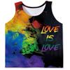 Atacado direto transfronteiriço Europa e Estados Unidos impressão digital 3D colete masculino gola redonda chama fumaça solto lazer camisa sem mangas