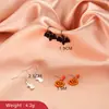 Pendientes de calavera de araña divertidos de la serie Halloween, pendientes de murciélago de calabaza divertidos y exagerados de estilo europeo y americano para hombres y mujeres
