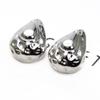 Pendientes ovalados sencillos de oro blanco y cobre chapados en oro, pendientes colgantes en forma de abanico, pendientes de estilo moderno, joyería