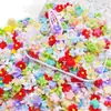 Popular Flor de Cinco Pétalos de Color Sólido 3D para Uñas, Lindo y Versátil Clip para Uñas y Cabello DIY Arte de Uñas Materiales Artificiales Venta al por Mayor