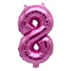 0-9 Rosa original 16 pulgadas globo digital Año Nuevo fiesta de cumpleaños de bebé suministros de decoración globo de película de aluminio