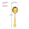 Cuchara Redonda de Acero Inoxidable para Uso Doméstico, Comer, Mezclar Arroz, Beber Sopa, Cuchara Creativa, Cuchara para Vajilla de Restaurante, Cuchara de Cabeza Redonda