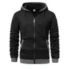 Nueva Sudadera con Capucha para Hombre Transfronteriza con Cremallera Múltiples Bolsillos Jersey Deportiva Casual Juvenil Chaqueta de Otoño e Invierno