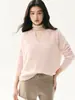 Suéter de Cachemira Nuevo Otoño 2026 para Mujer Cuello en U Estilo Perezoso Holgado Tejido de Punto Suéter de Manga Larga Capa Base