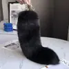 Suministro Directo de Fábrica Colgante de Cola de Zorro Adorno Accesorio Prop de Felpa Llavero En Stock Venta al por Mayor Nuevo Tamaño Súper Grande