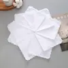 Pañuelo Suave Vintage Nostálgico Blanco Puro de 28 cm Unisex de Algodón Puro Pañuelo para Bordado DIY Toalla de Mano