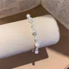 Pulsera geométrica de perlas de circón estilo francés minimalista, pulsera exquisita de estilo nicho, lujo ligero con un toque de alta gama, joyería personalizada al por mayor