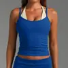 Camisola de Bloques de Color Transfronteriza para Mujer, Chaleco Deportivo de Secado Rápido tipo Dos Piezas para Correr, Fitness, Pilates y Yoga