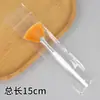 Herramientas de Belleza Spa DIY Forma de Abanico Ácido Frutal Aceite Esencial Brocha de Maquillaje Aplicador de Mascarilla Facial Aplicador de Esencia Paquete Individual Mango Largo