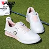 Zapatos de Golf Pgm para Mujer con Hebilla Giratoria/Estilo de Cordones Zapatos Deportivos de Golf para Mujer Impermeables Microfibra Antideslizantes Clavos