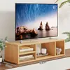 Suporte de TV para sala de estar, armário de TV LCD em madeira maciça, prateleira elevada, base elevada, rack de armazenamento elevado, suporte