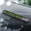 Señal Temporal de Estacionamiento de Coche, Matrícula de Coche en Movimiento, Placa de Número de Teléfono de Coche, Adorno Creativo con Logo Personalizado