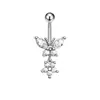 E-commerce transfronteiriço novo para a Europa e os Estados Unidos zircão borboleta flor umbigo unha feminina corpo piercing jóias