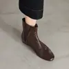 Botines Chelsea Mujer 3cm Altura Interior 2026 Nuevos Cómodos Punta Redonda Piel de Cordero Lavada Tejidos a Mano Borde de Cerradura Botines