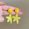 Aretes de estrella de mar y palmera estilo vacacional con dopamina para mujer, aretes colgantes versátiles, aretes colgantes únicos y hermosos