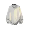 Outono de 2026 Novo Moletom Pulôver Masculino Vintage Xadrez com Gola Alta, Tamanho Grande, Solto, Moderno, Casual, Blusa de Manga Longa
