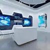 Expositor Único Inspirado en la Tecnología, Expositor de Gabinete Circular de Múltiples Niveles Iluminado Creativo