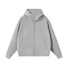 Chaqueta de moda con cremallera y cuello alto, ropa de trabajo con cremallera y diseños estampados, sudaderas con capucha de peso pesado, disponibles al por mayor y pedidos personalizados