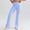 Pantalones de Yoga a Rayas Transfronterizos, Pantalones Acampanados para Mujer, Cintura Alta Levanta Glúteos Deportes al Aire Libre Adelgazantes Pierna Ancha Ligeramente Acampanados Pantalones de Yoga para Mujer