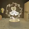 Base de Luz Nocturna 3D Transfronteriza LED Táctil Carga USB Colorida Control Remoto Pequeña Atmósfera Lámpara Infantil Lámpara de Mesa Táctil