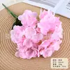 Hortensias artificiales de 5 ramas, materiales florales para bodas, arte floral, fondo de decoración para salón de bodas, base de flor de seda, hortensias para decoración de centros comerciales