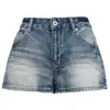 Shorts de mezclilla retro sexys bordados estilo americano, ajustados, sexys, que realzan el trasero, ultra cortos, hot pants, admite envío directo