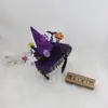 Tocado de Halloween Sombrero Mágico de Bruja Diadema Decoración de Maquillaje Diadema de Encaje Horquilla de Calabaza Accesorio para el Cabello de Fantasma