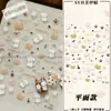 Adesivos Populares de Urso de Desenho Animado Planos 3D Finos Resistentes para Unhas Fofos Adesivos Decorativos Autocolantes para Unhas DIY de Menina Pura